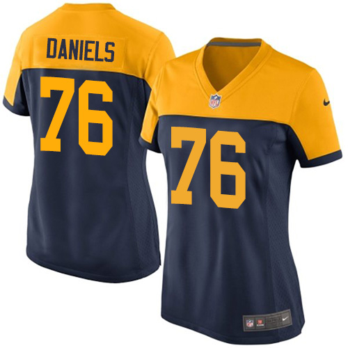 Women's Elite Mike Daniels Nike Jersey Navy Blue Alternate - #76 NFL Green Bay Packers